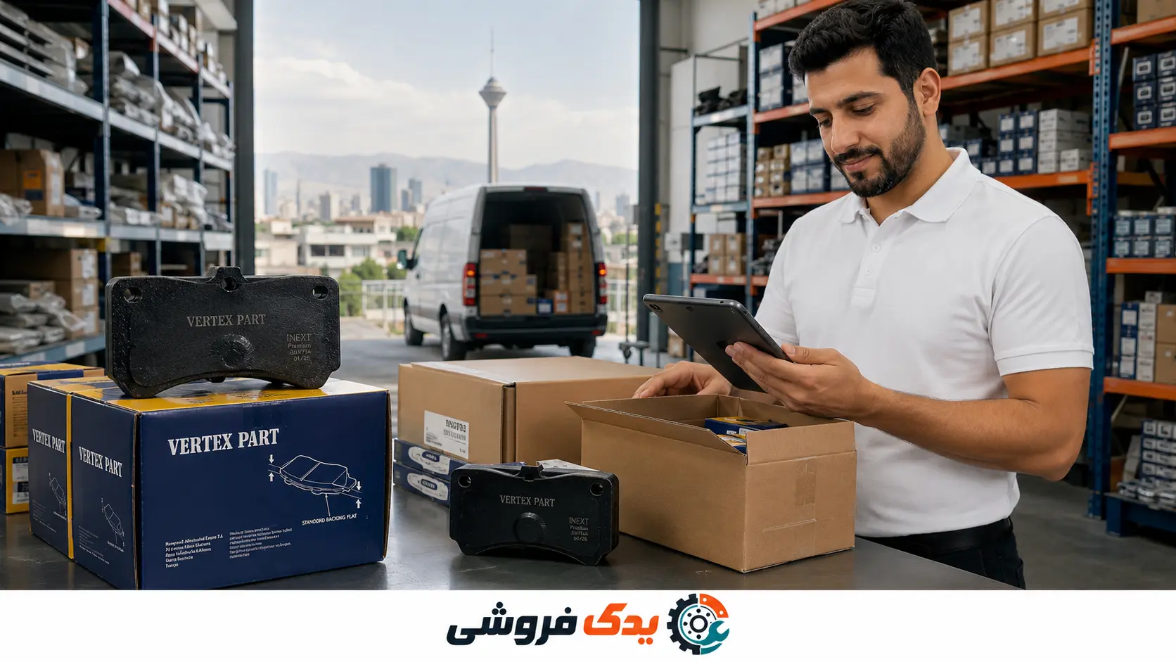 آماده سازی و ارسال سفارش از عمده فروشی لنت ترمز در تهران