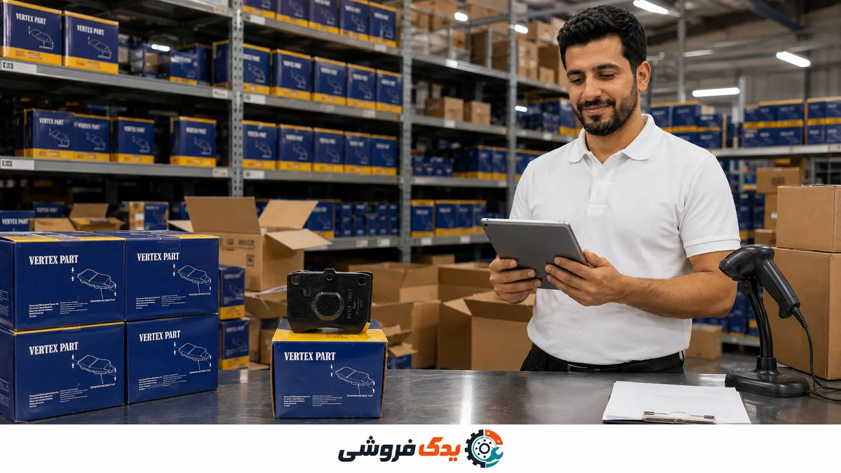 مدیریت موجودی و درآمد پخش لنت ترمز با محصولات واقعی VERTEX