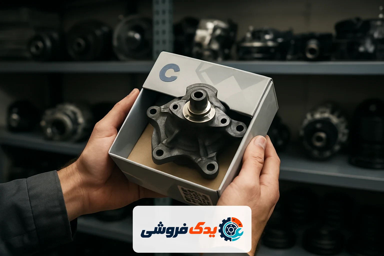 بررسی بسته بندی و کد اصالت یک قطعه یدکی خودرو توسط دست انسان